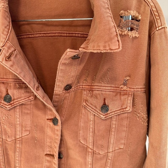 Em & Elle Coral Distressed Jacket - Picture 2 of 4